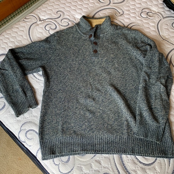 Bass & Co cotton blue marled sweater - Large - Picture 1 of 3